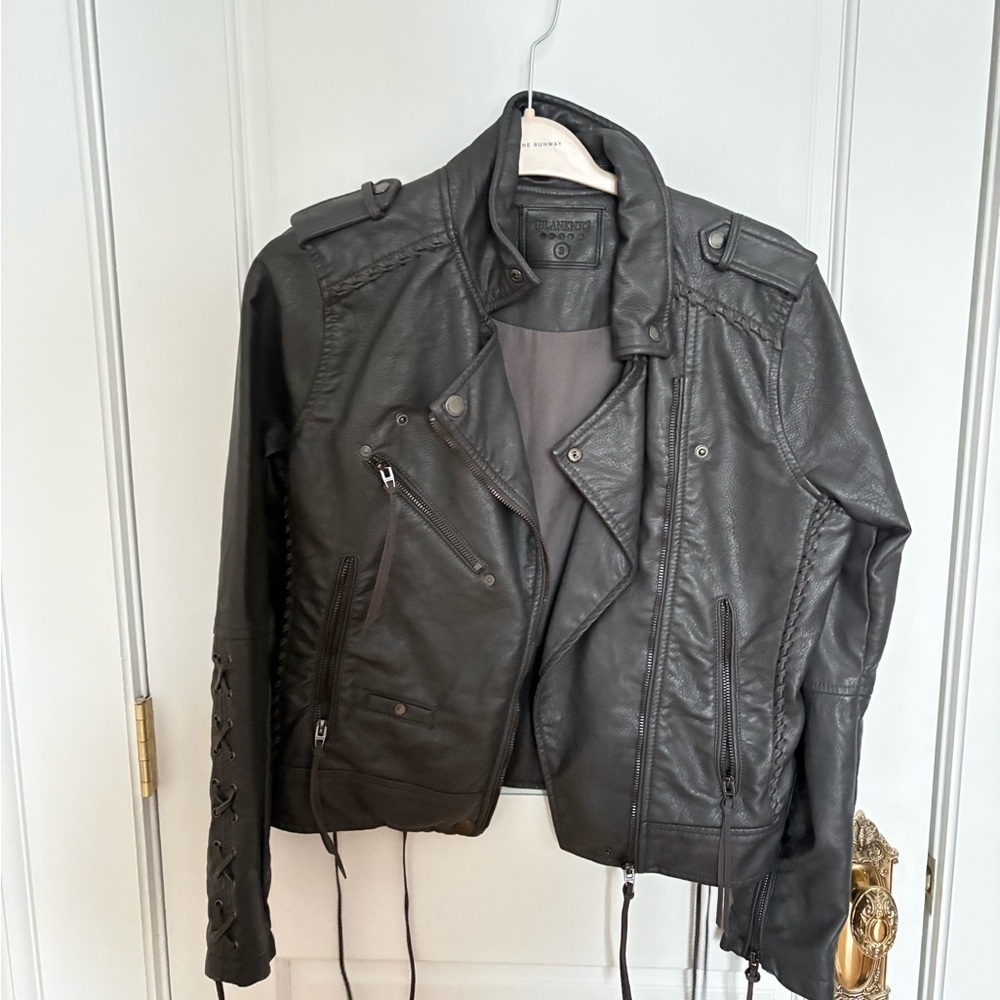 Blank NYC Charcoal Leather Jacket